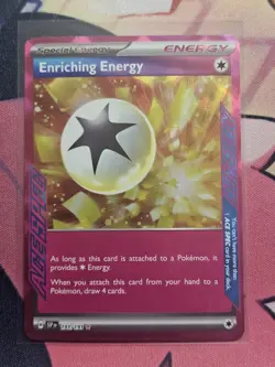 Pokemon Enriching Energy 191/191 Sv08: Surging Sparks ACE SPEC Rare Holo - Image 1