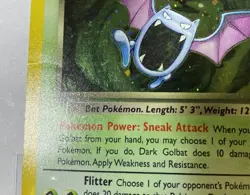 POKEMON CARD HOLO UNLIMITED DARK GOLBAT 7/82 TEAM ROCKET WOTC HP/DMG - Image 3