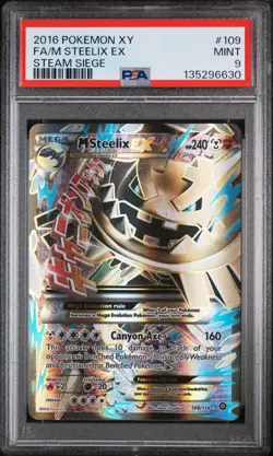2016 Pokemon - XY Steam Siege - M Steelix EX 109/114 Full Art - PSA 9 Mint - Image 1