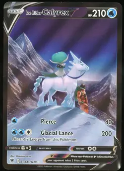 Pokemon Ice Rider Calyrex V TG14/TG30 Holo Astral Radiance Trainer Gallery NM - Image 1