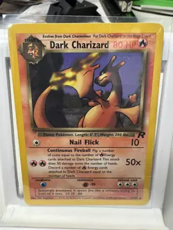 Dark Charizard 21/82 Team Rocket Unlimited 1999 Pokemon MP to HP - Image 1