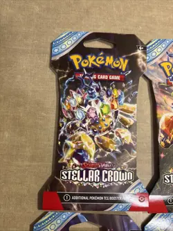 Pokemon TCG Stellar Crown Scarlet & Violet ￼Booster Pack Lot Of 4 New Sealed. - Image 2