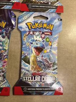 Pokemon TCG Stellar Crown Scarlet & Violet ￼Booster Pack Lot Of 4 New Sealed. - Image 4