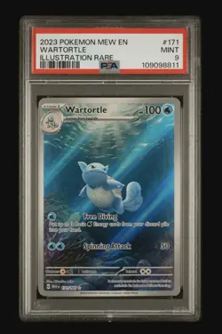 2023 POKEMON MEW EN-151 | ILLUSTRATION RAREWARTORTLE 171 PSA 9 - Image 1