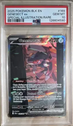 Pokemon Genesect ex 169/086 Sv: Black Bolt Special Illustration Rare Holo PSA 10 - Image 1