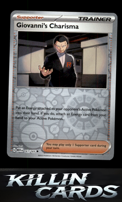 Reverse Holofoil Giovanni's Charisma - 161/165 161/165 Pokemon Uncommon SV: Scar - Image 1