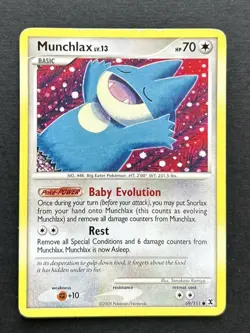 Pokemon TCG Munchlax Rising Rivals 69/111 Regular Common Non Holo 2009 - MP - Image 1