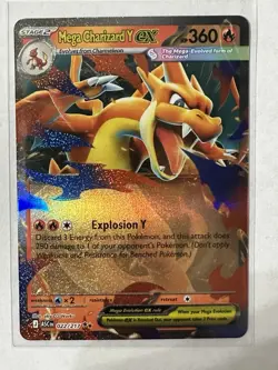 Mega Charizard Y ex 022/217 Ascended Heroes English Pokemon TCG - Image 1
