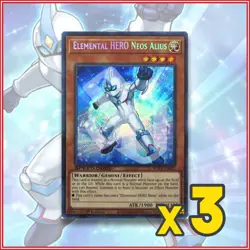 YuGiOh ELEMENTAL HERO NAOS ALIUS x3 | SGX4-ENA02 1st Edition SECRET RARE - Image 1