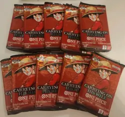 One Piece Carrying On His Will OP-13 Ten 10 Booster Packs Lot English - Image 1