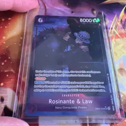One Piece TCG Rosinante and Law The Azure Seas Seven EB04-038 Super Rare ALT ART - Image 1