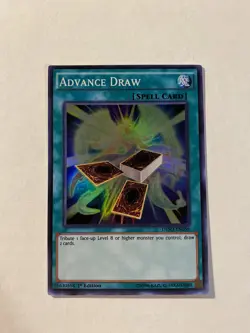 Yugioh Spell Card Advance Draw DESO-EN056 1st Edition Super Rare LP - Image 2