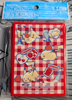 64 Ct Pikachu Hearts Cherry Cherrim Pokemon Center Pokemon Card Sleeves Sealed - Image 1