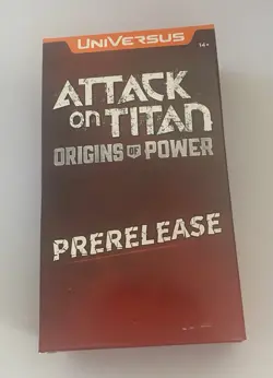 Attack On Titan Origins Of Power Prerelease Box-contains 6 Packs Of 11 Cards - Image 1
