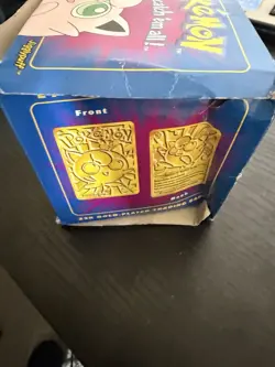 1999 Burger King Pokemon Jigglypuff Trading Card 23K Gold Plated, Sealed! - Image 2
