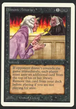 ***Unlimited Demonic Attorney*** MTG Unlimited Magic Kid Icarus - Image 1