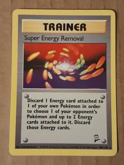 Pokemon Super Energy Removal 108/130 Base Set 2 Rare NM See Pictures - Image 1