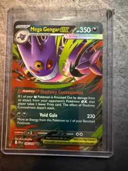 Pokemon TCG Mega Gengar EX 056/094 Double Rare Phantasmal Flames Near Mint - Image 1