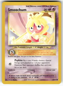 Smoochum Neo Revelation Common Pokemon Near Mint or Better - Image 1