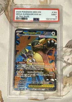 Pokemon Mega Kangaskhan EX 164 Mega Evolutions Full Art 2025 PSA 9 Mint - Image 1