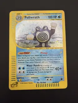 Pokemon TCG Poliwrath Holo 24/165 Expedition Base Set 2002 DMG - Image 1