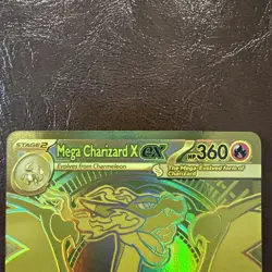 Pokemon Mega Charizard X EX 130/094 PFL EN Gold Secret Rare Holo 360HP - Image 4