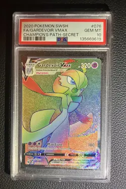 Pokemon Gardevoir VMAX 76/73 Champion's Path Secret Rare Full Art Holo PSA 10 - Image 1