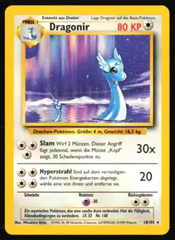 Dragonair Dragonir #018/102 Base Set - GERMAN Pokemon TCG - LP - Image 1