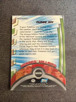2000 Topps Pokemon Series 3 #HV16 Nurse Joy Blue Logo - Image 2