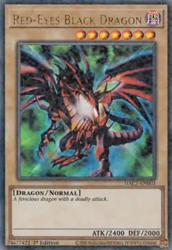 Yugioh x1 Red-Eyes Black Dragon Duel Terminal Ultra Rare HAC1-EN003 (Near Mint!) - Image 1
