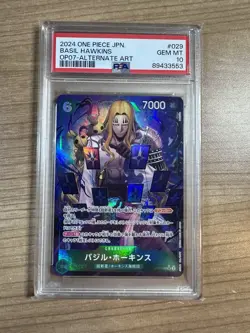 Basil Hawkins 2024 One Piece JAPANESE OP07 Alternate Art #029 PSA 10 - Image 1