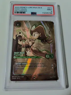 2024 Disney Lorcana ENCHANTED Daisy Duck Pirate Captain #211 PSA9 - Image 1