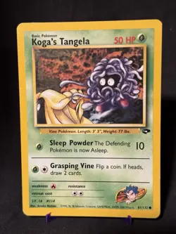 Pokemon TCG Gym Challenge Koga's Tangela Card 81/132 - Image 1
