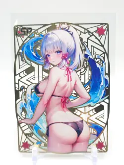 Goddess Story - Gold Metal Waifu Card - Kamisato Ayaka - NUMBERED 097/200 - Image 1
