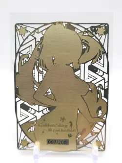 Goddess Story - Gold Metal Waifu Card - Kamisato Ayaka - NUMBERED 097/200 - Image 2