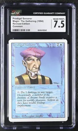MTG Magic The Gathering Prodigal Sorcerer 1994 Revised Edition CGC 7.5 - Image 1