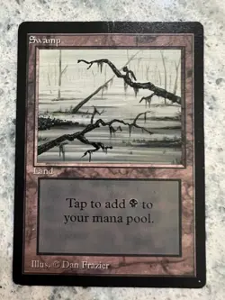 Swamp - Beta - MTG - Magic the Gathering -MP - Image 1