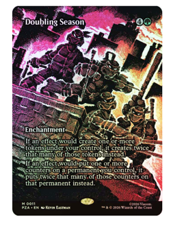 Doubling Season - Foil - Borderless Teenage Mutant Ninja Turtles MTG - Image 1