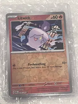 Litwick 036/197 Reverse Holo Common - Obsidian Flames Pokemon TCG - Near Mint NM - Image 1