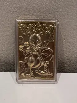 1999 Burger King Limited Edition Pokemon Trading Card 23K Gold Plated Mewtwo - Image 1