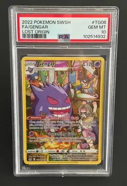 Pokemon Gengar #TG06 Sword & Shield SWSH Lost Origin PSA 10 Gem Mint - Image 1