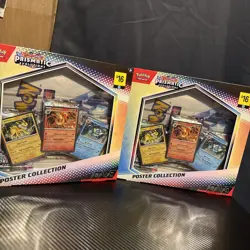 (LOT OF 2)NEW Pokemon TCG S&V Prismatic Evolutions Poster Collection Box Sealed - Image 1
