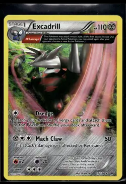 2015 Pokemon XY Primal Clash 97 Excadrill Reverse Foil LP - Image 1