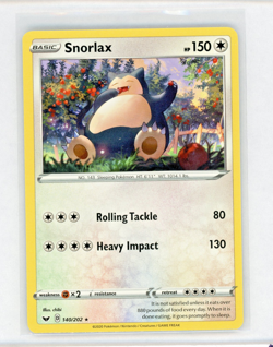 Pokemon Snorlax 140/202 SWSH01: Sword & Shield Base Set NM non holo - Image 1