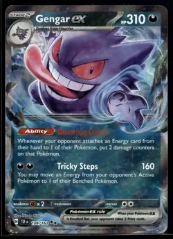 2024 Pokemon TEF EN 104 Gengar EX NM - Image 1