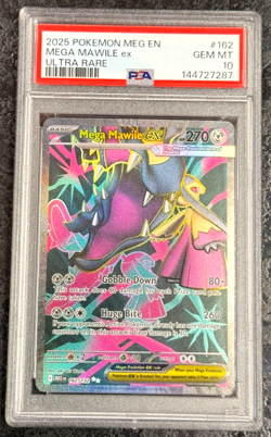 2025 POKEMON MEGA EVOLUTION EN MEGA MAWILE ex ULTRA RARE #162 GEM MT 💎 PSA 10 - Image 1