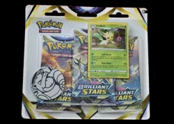 Brilliant Stars 3 Pack Blister Leafeon Promo Pokemon TCG Sword & Shield - Image 1