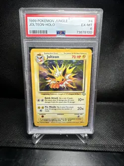 1999 POKEMON JUNGLE #4 JOLTEON-HOLO PSA 6 EX-MT - Image 1