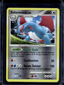 2008 Pokemon Diamond & Pearl Stormfront Salamence Reverse Holo #24/100 - Image 1