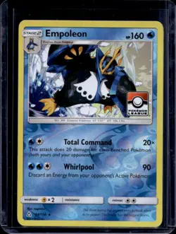 2018 Pokemon SM Ultra Prism Empoleon League Stamp Reverse Holo #34/156 - Image 1